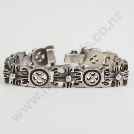 heavy silver bracelet stamped 925 Mexico