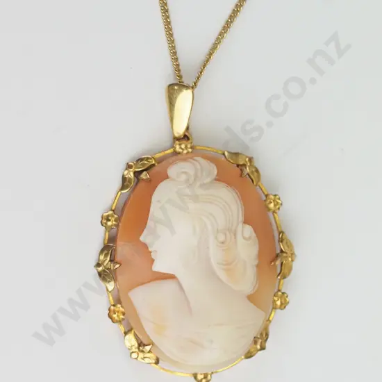 cameo necklace no mark