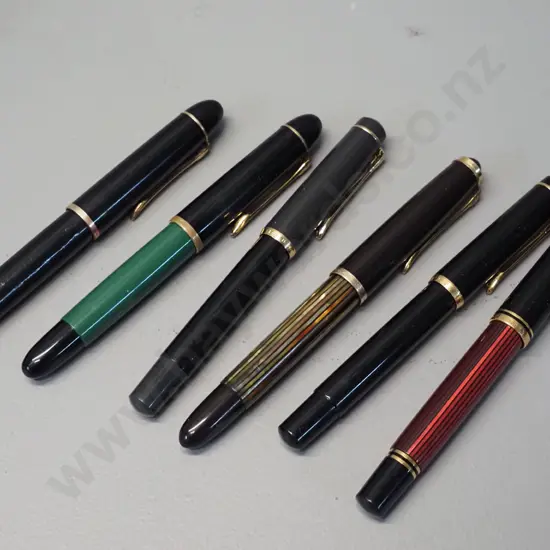 6 vintage Pelikan German fountain pens