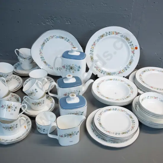 Royal Doulton "Pastorale" pattern dinnerware - 4 piece luncheon set with 5 piece tea and 6 piece coffee sets