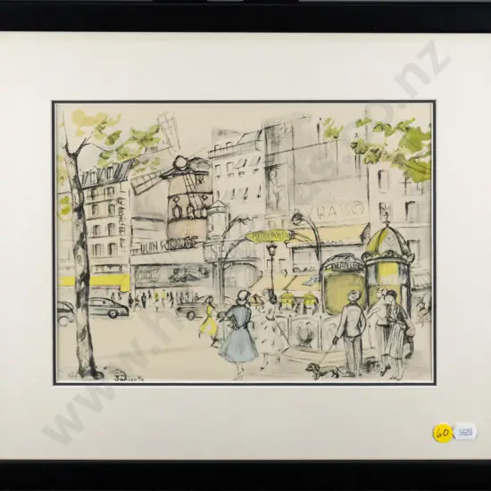 framed print - Parisian scene H-210 W-280