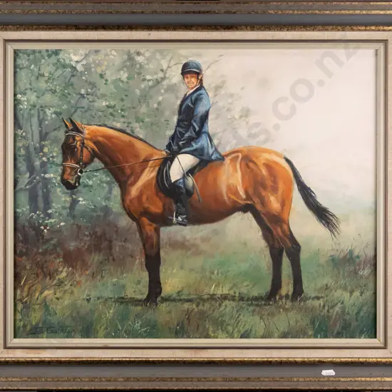 Jos Coutreur - framed oil - The Champion H-380 W-480