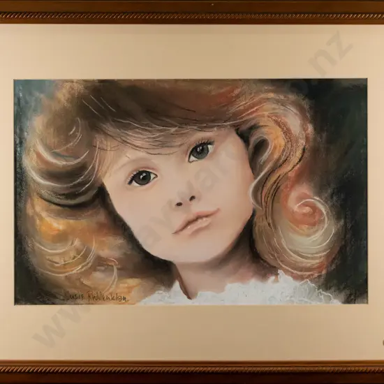 Susie Ruddenklau - framed pastel - portrait H-310 W-480
