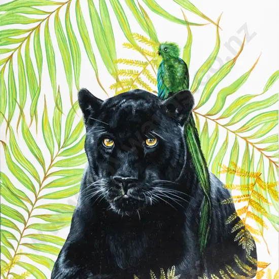 Leanne Cantwell 2015 - acrylic on board - Jungle Guardian H-410 W-310