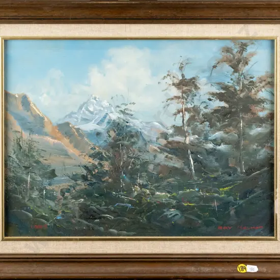 Ray Melhop 1983 - framed oil "Walter Pek" H-290 W-390