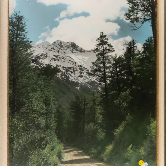 FS Gray - framed hand coloured photograph "Eglinton Valley Road" H-500 W-390