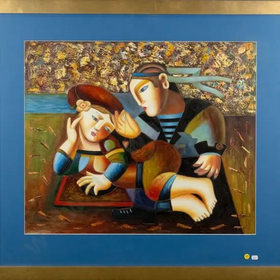 Ryan - framed mixed media - portrait H-520 W-620