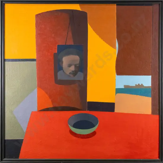 Eion Stevens - framed oil - "Burial at Sea" H-590 W-590