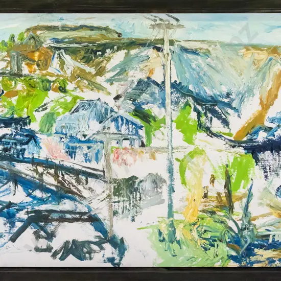 John Francis 2006 - framed oil on board - "Quarry" H-350 W-490