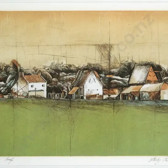 Stanley Palmer 1975 - framed AP "Norfolk Farm" H-340 W-540