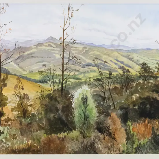 Margaret Anne Howard - framed  watercolour- landscape- H-290 W-415