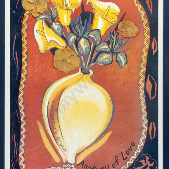 K Buess 1994 - framed ltd edition print 2/10- "Anatomy of love" H-410 W-290