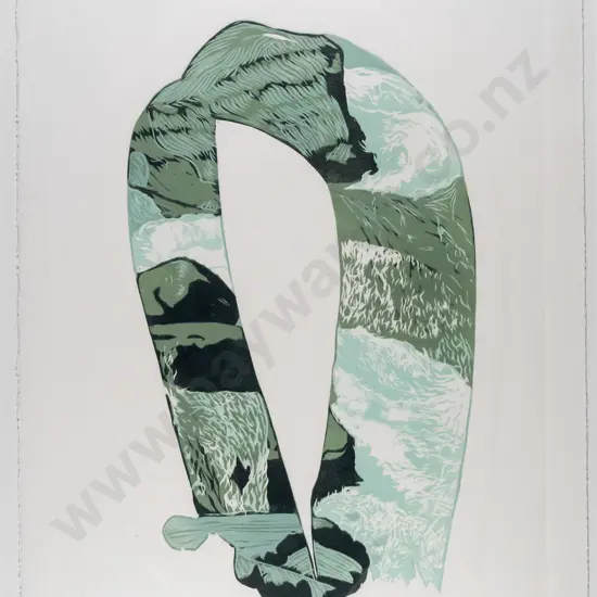 Manu Berry - framed ltd edition print 1/3 "White Noise VII" H-400 W-300