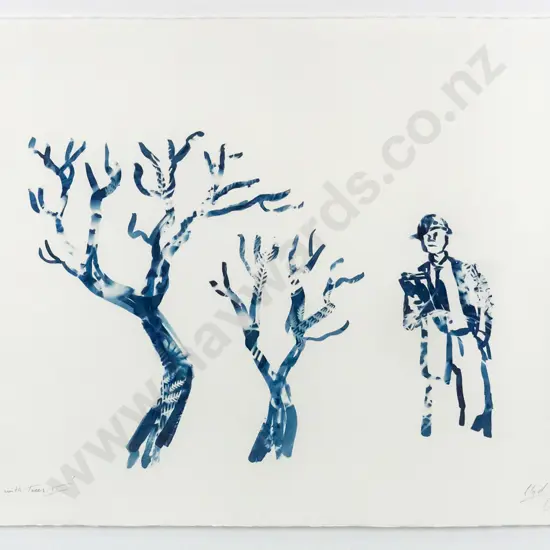 Lloyd Godman 2007 - framed print- "Conversation with trees II" H-460 W-690