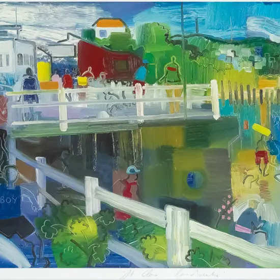 Lindsay Crooks - framed ltd edition print 48/450- "St Clair" H-340 W-720