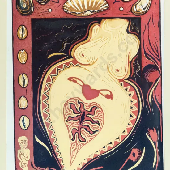 K Buess 1993 - framed ltd edition print 4/10 - "Venus Envy" H-410 W-290