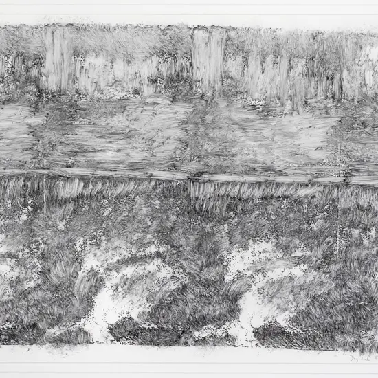 illegible signature - framed digital print 1- abstract- H-340 W-640