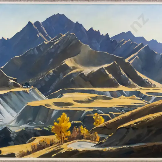 Brian Halliday - framed oil board- Skippers Canyon H-690 W-900