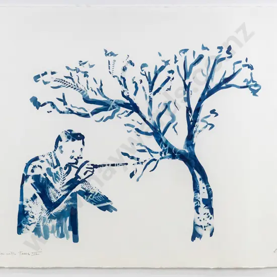 Lloyd Godman 2007 - framed print- "Conversation with trees III" H-460 W-690