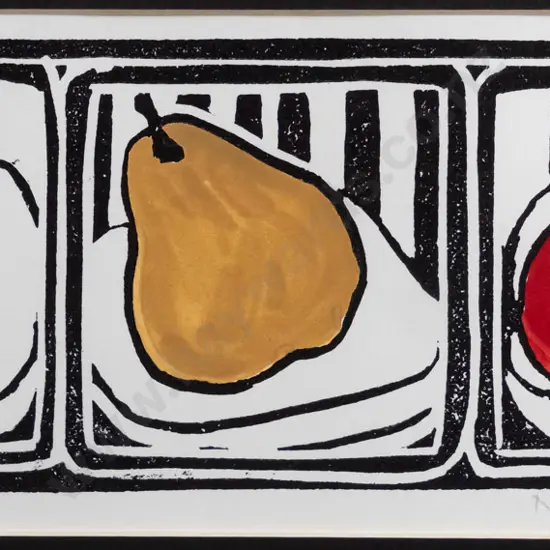 Nora Hazeldine 93 -framed ltd edition print- "Fruit" H-885 W-250