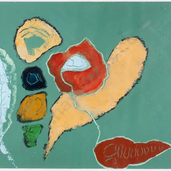 Alan Boyd (attrib) - framed oil - flowers and leaves H-190 W-240