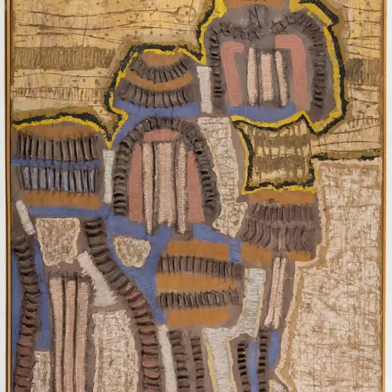 Sverre Dybing '67 (Norway) - framed mixed media - abstract H-1180 W-870