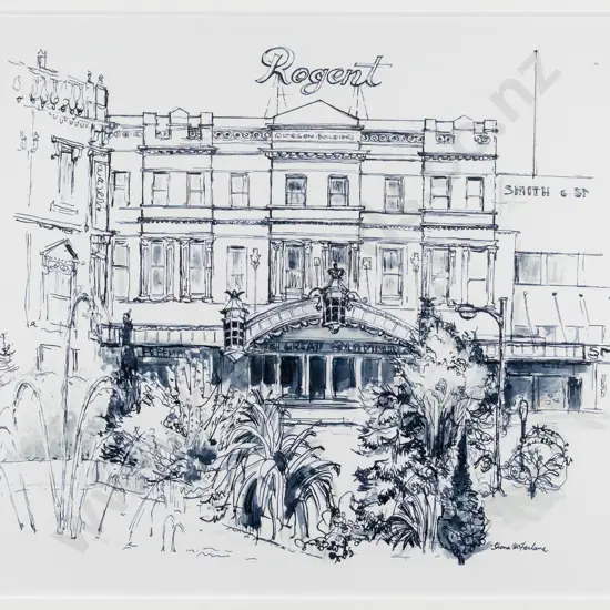 Shona McFarlane -framed watercolour- Regent Theatre H-200 W-240