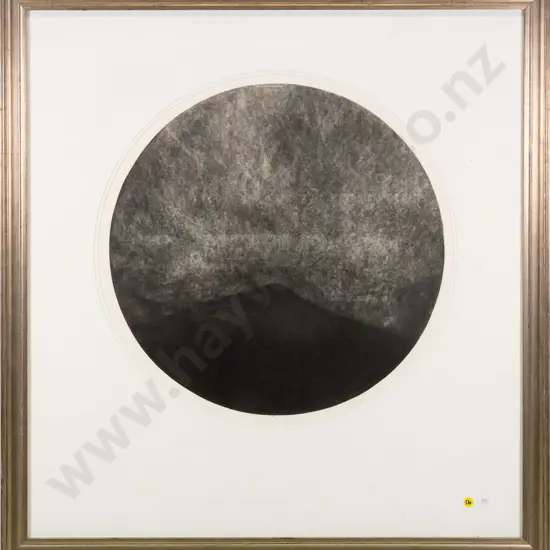 Illegible signature 2002 -framed lithograph 4/4- "Hereweka" dia-480