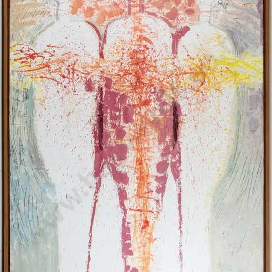 Josie Jay Martin 89 -framed oil on canvas - abstract H-1090 W-840