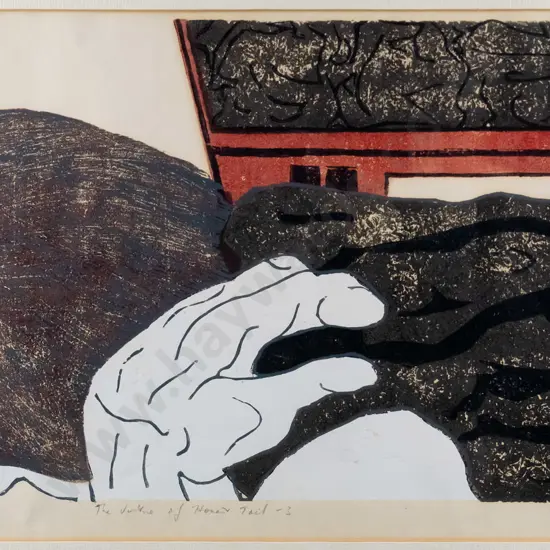 illegible signature -framed ltd edition print 3/15- "The virtue of honest toil 3" H-210 W-370