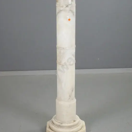 alabaster multi section column plant stand, missing top H-950 D-270