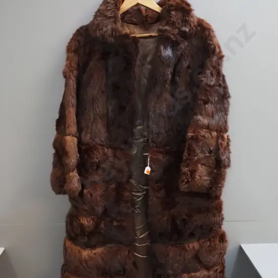 full length fur coat - no labels