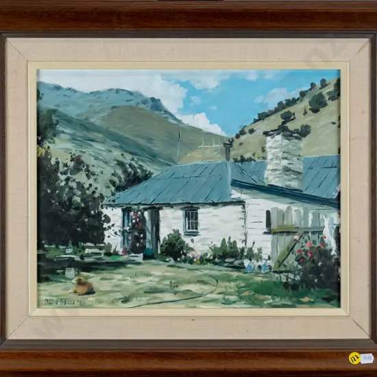 David Stroud '89 - framed oil - country house H-290 W-360