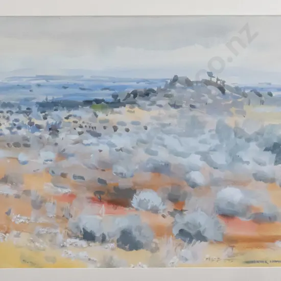 Heather Francis 1989 - framed watercolour "Golden Gully" H-540 W-730