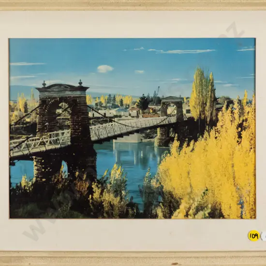framed vintage photographic print - Old Alexandra Bridge H-230 W-310