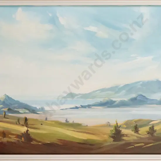 framed oil - landscape and coastal scene H-360 W-740