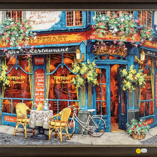 Viktor Shvaiko - framed oil "The Tipperary" H-390 W-490