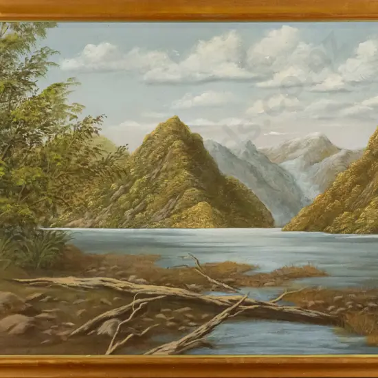 Sandra Wedlock - framed oil - Mitre PeakH-380 W-520