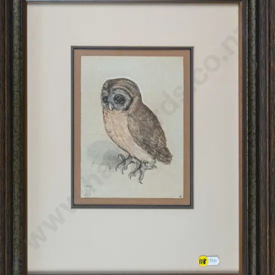 framed Durer print - owl H-190 W-140