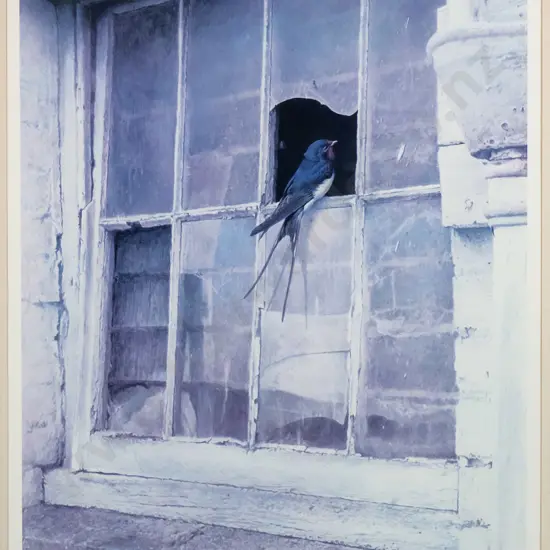 framed and signed Raymond Ching ltd edition print 237/850 "The Swallow" H-650 W-500