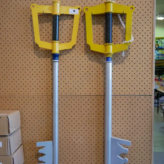 2 x Kingdom of Hearts key blades