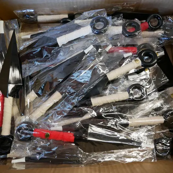 box of plastic throwing knives