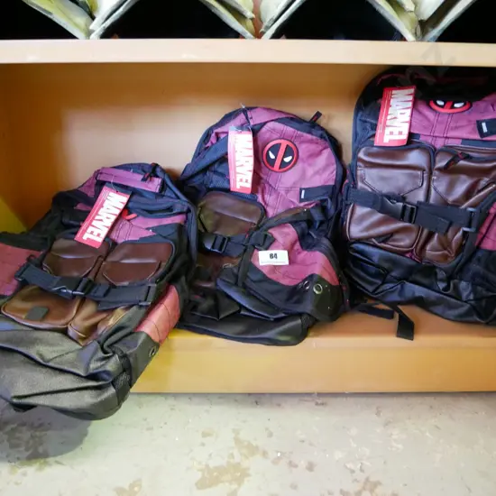 3 x Marvel Deadpool backpacks