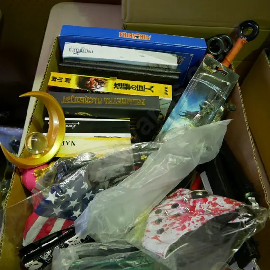 lucky dip box of assorted fantasy colllectables and toys