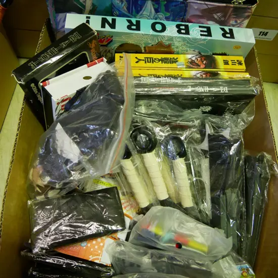 lucky dip box of assorted fantasy colllectables and toys