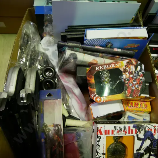 lucky dip box of assorted fantasy colllectables and toys