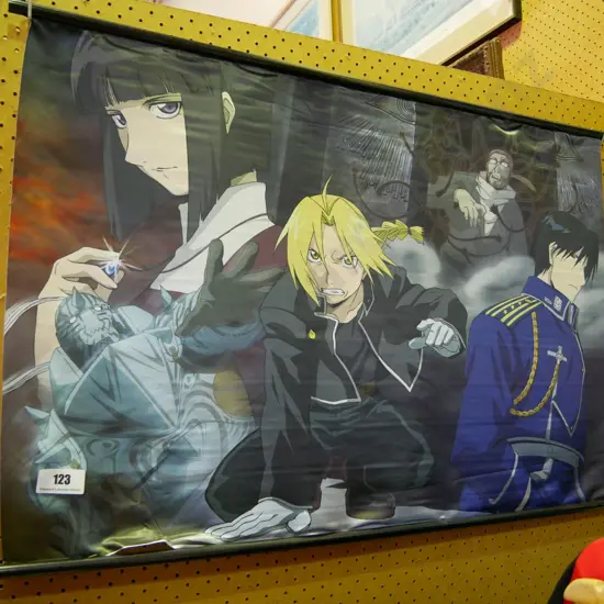 wall-hanging print on scroll