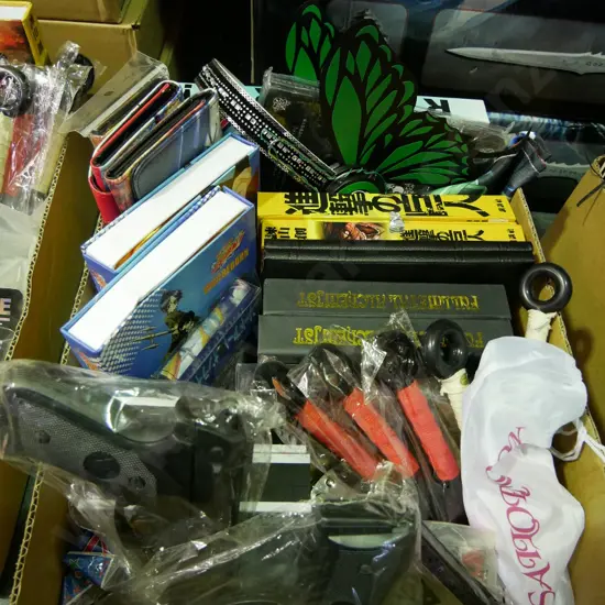 lucky dip box of assorted fantasy colllectables and toys