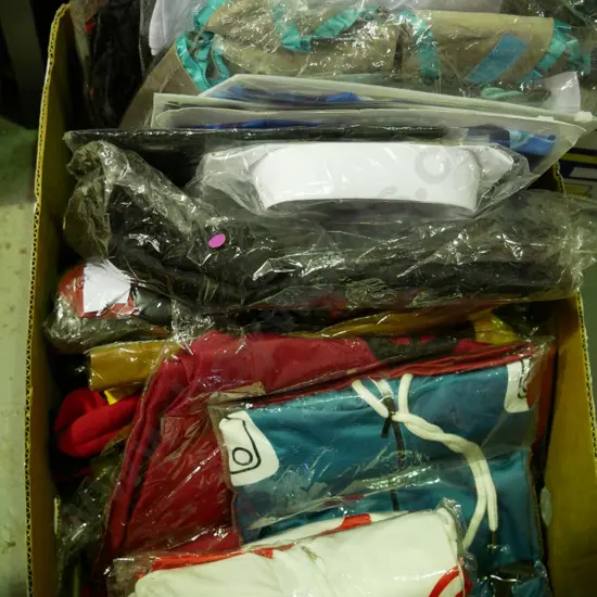 box of unopened costumes