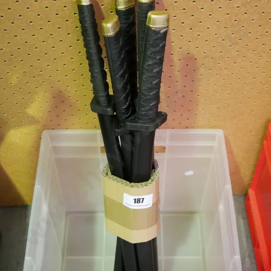 bundle of short katana swords